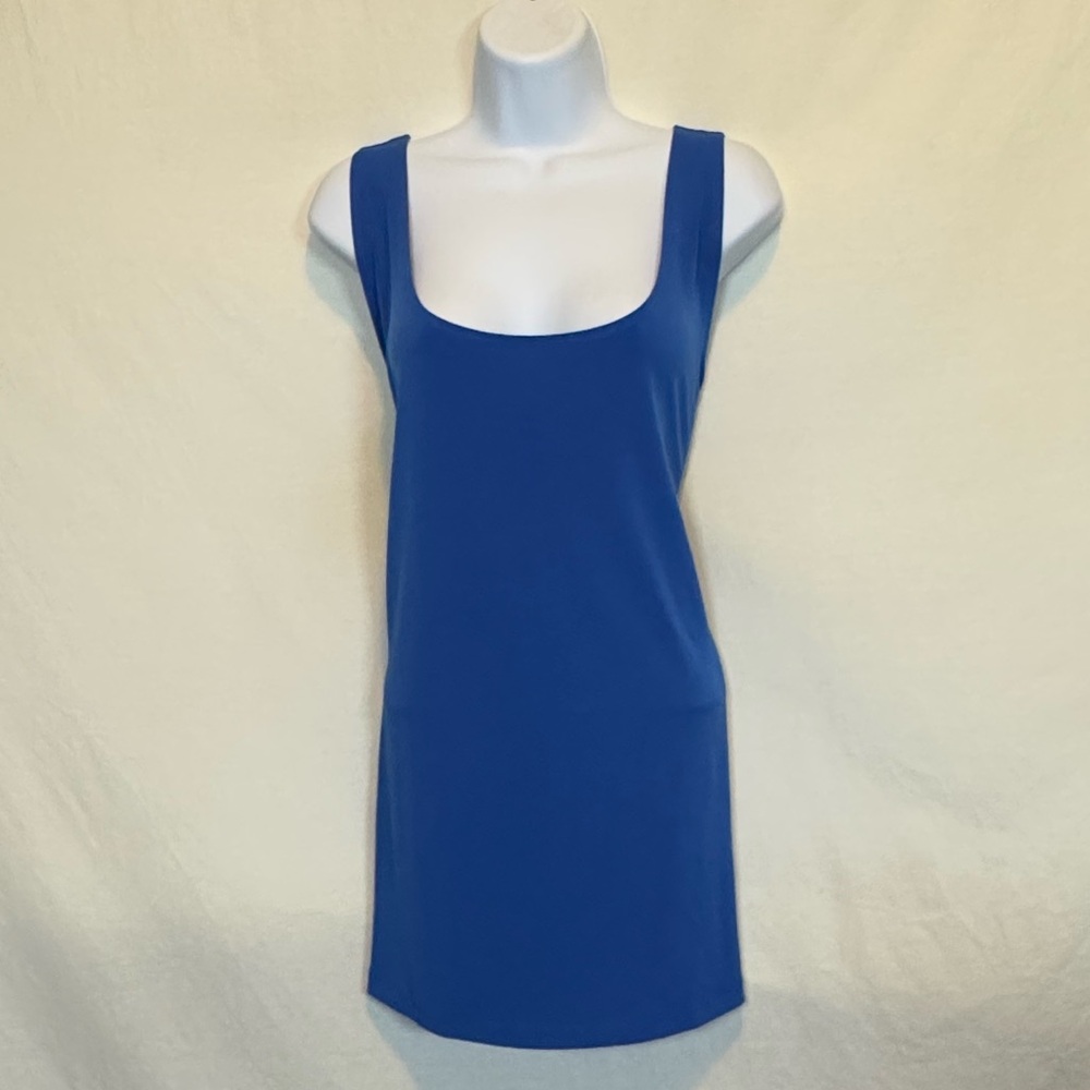 D-85 Susan Graver PLUS SIZE 2X Blue Sleeveless Pullover Summer Blouse